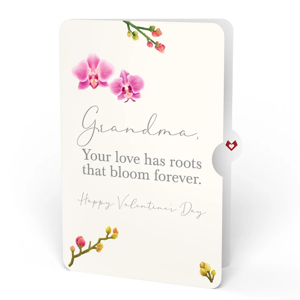 Lovepop Watercolor Orchid Valentine Pop-Up Card and Sentiment Set for Grandmother - Image 4