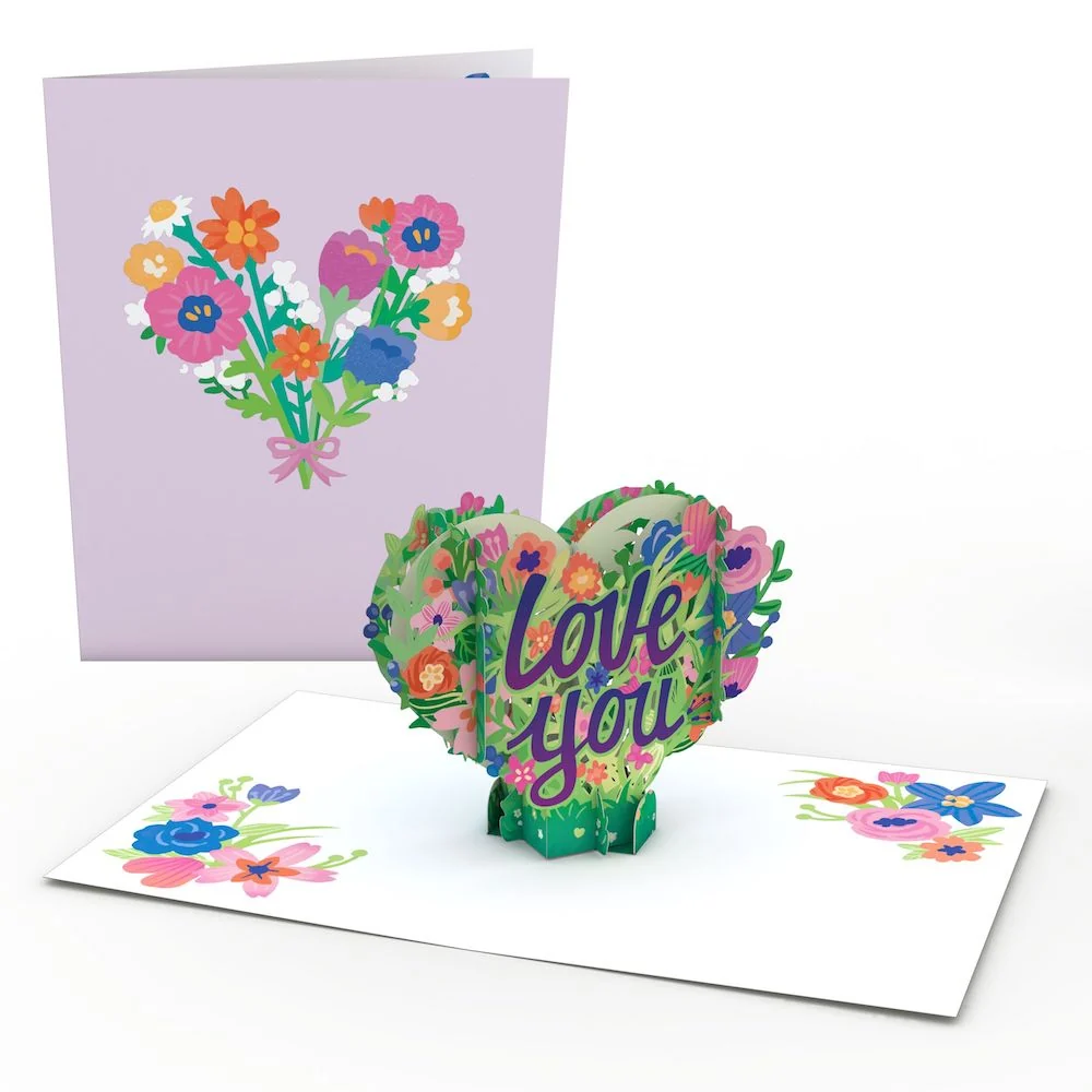 Lovepop Love You Flower Heart: Paperpop Card