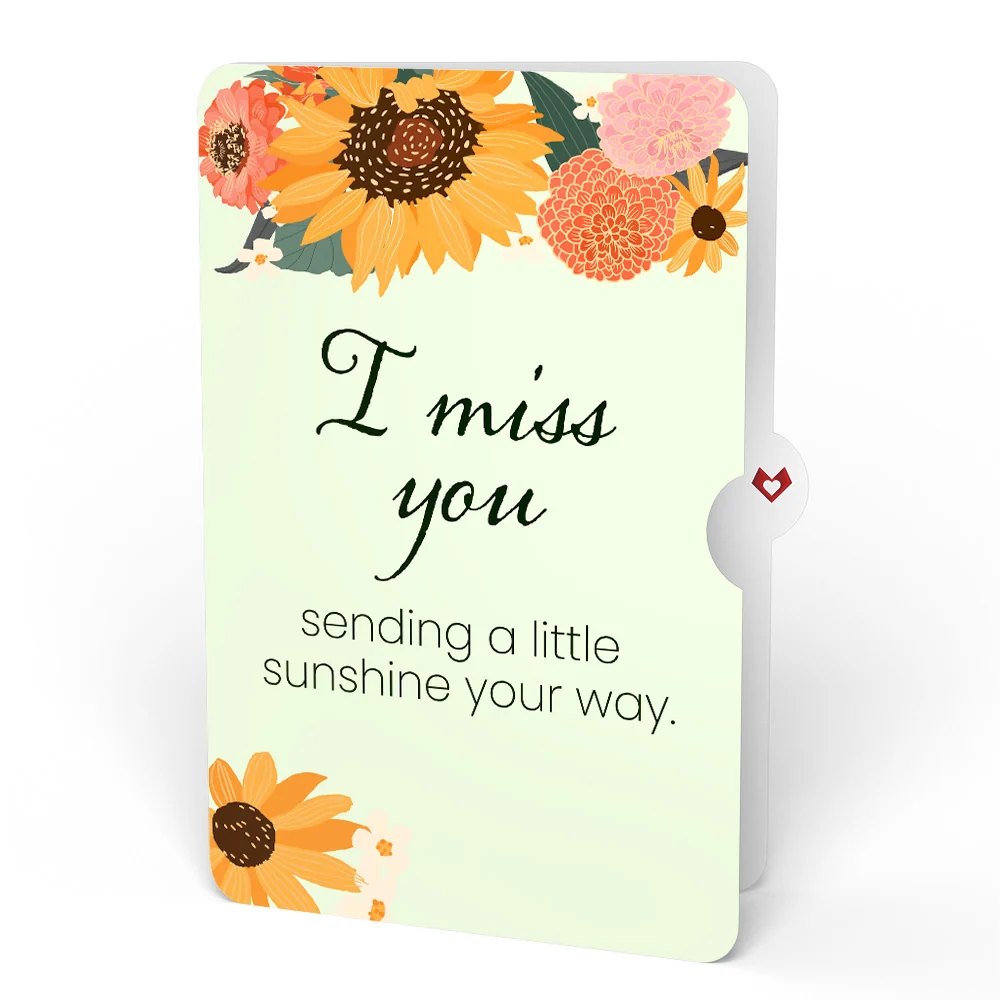 Lovepop Sunflower Blooms Miss You Bouquet and Sentiment Set Vase - Image 4
