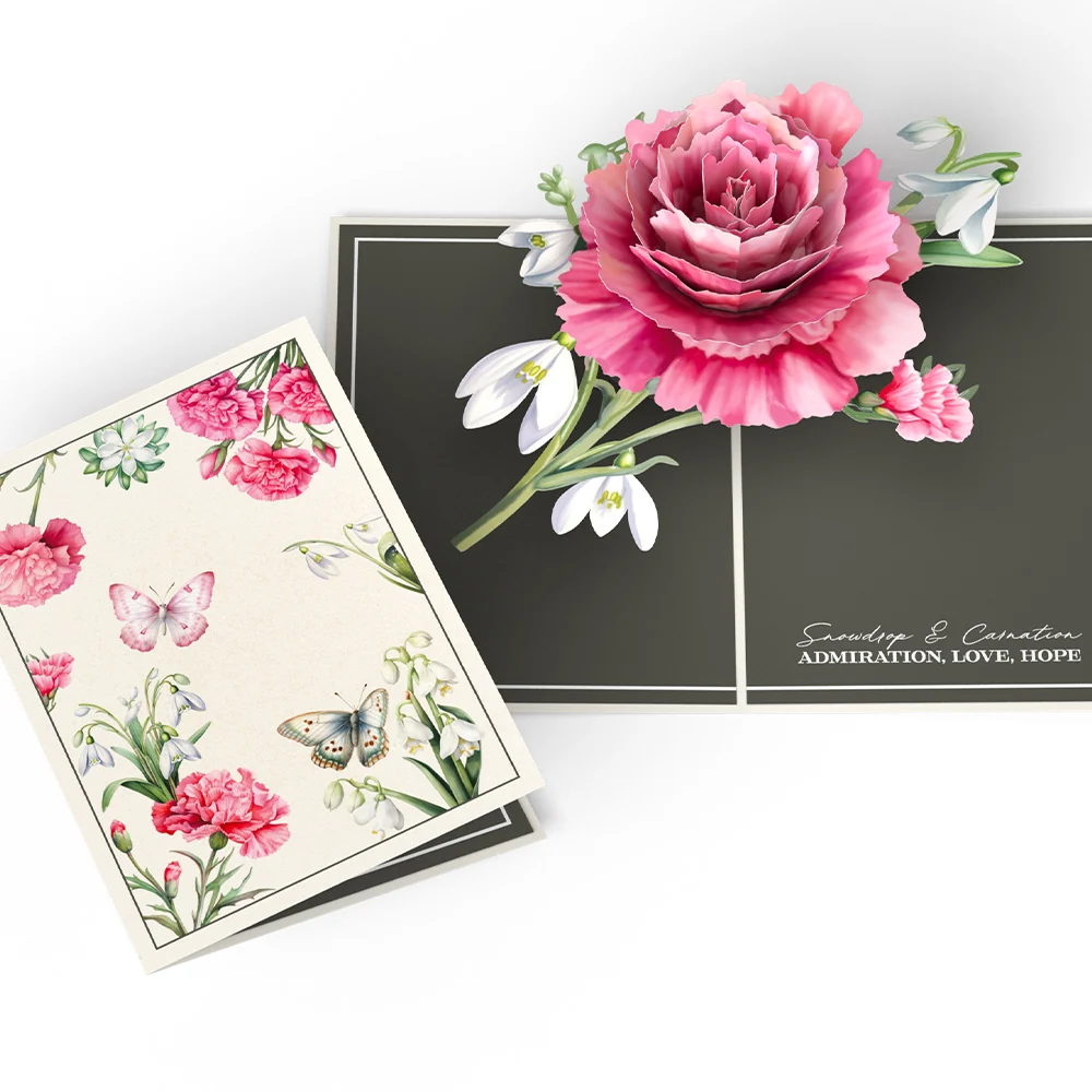 Lovepop Born to Bloom: January Birth Month Flowers Pop-Up Card