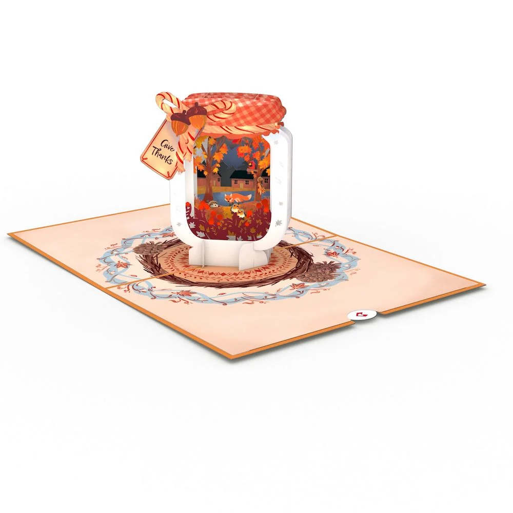 Lovepop Give Thanks Fall Jar Pop-Up Card - Image 3