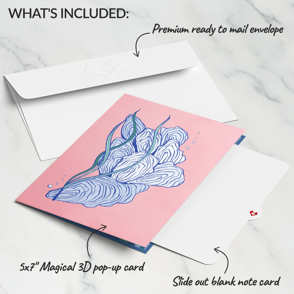 Lovepop Coastal Oysters Pop-Up Card - Image 5