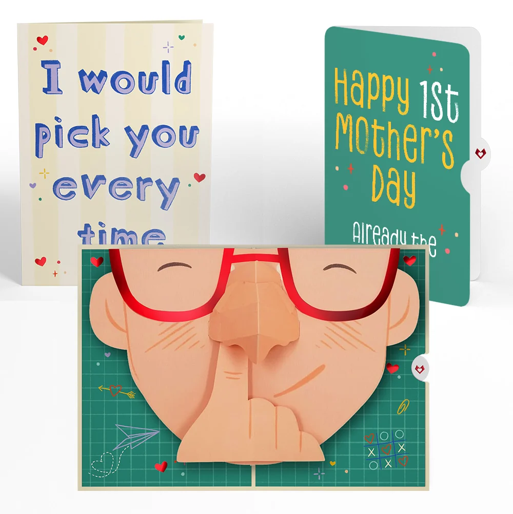 Lovepop Pick You Every Time 1st Mother’s Day Pop-Up Card and Sentiment Set for New Mom Glass
