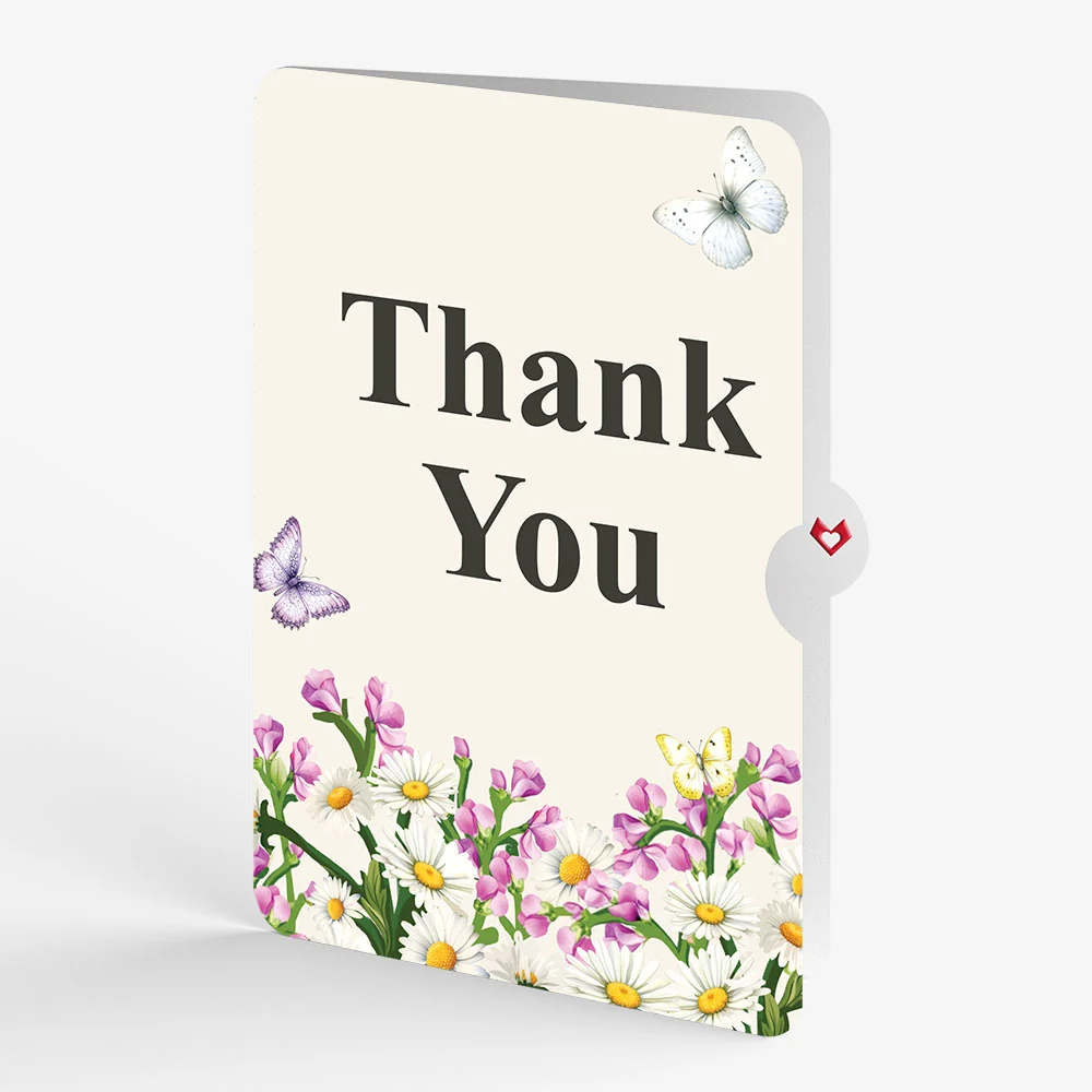 Lovepop Born to Bloom: April Birth Month Flowers Thank You Pop-Up Card and Sentiment Set Cream - Image 4