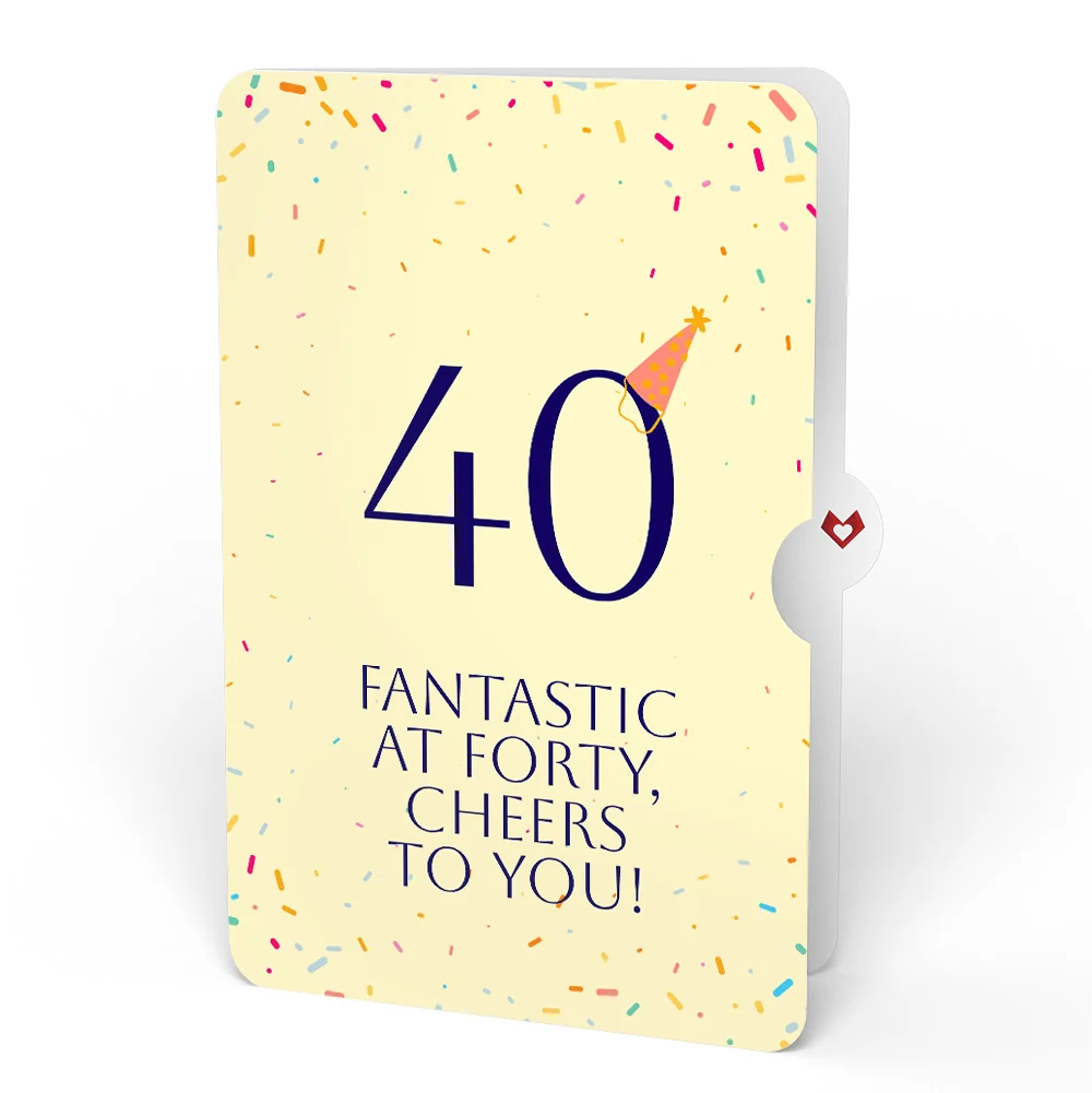 Lovepop Wishing You a Happy 40th Birthday Music and Lights Pop-Up Card and Party Hat Sentiment Set - Image 4