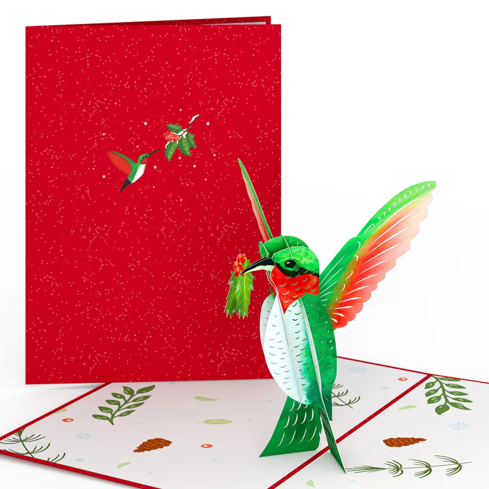 Lovepop Winter Hummingbird Pop-Up Card