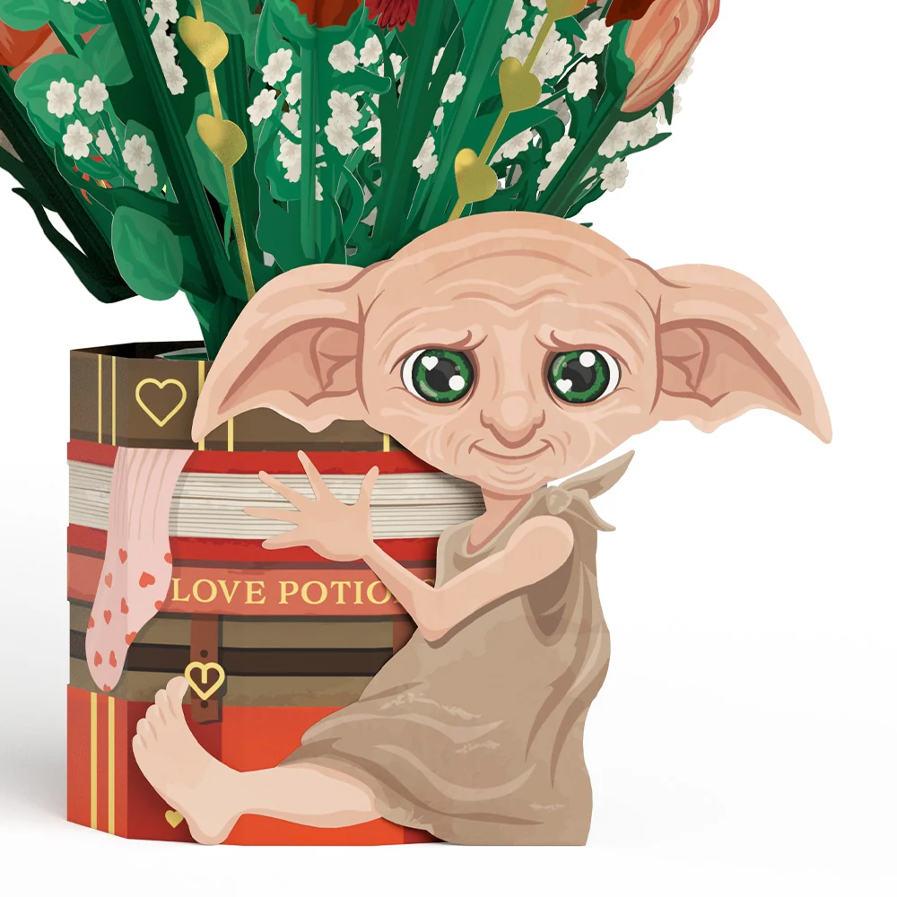 Lovepop Harry Potter Dobby Valentine’s Day Pop-Up Card & Flower Buds Bouquet Bundle - Image 6