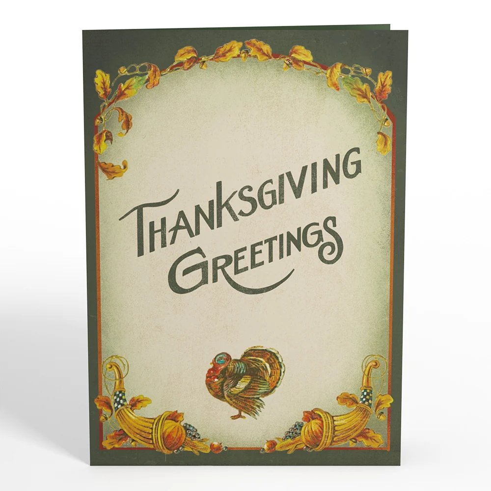 Lovepop Thanksgiving Greetings Vintage Turkey Pop-Up Card - Image 4