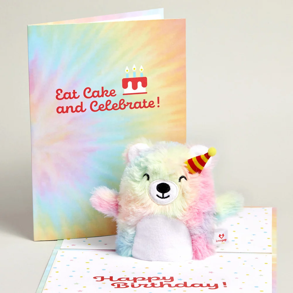 Lovepop 'Eat Cake & Celebrate' Birthday Plushpop Card
