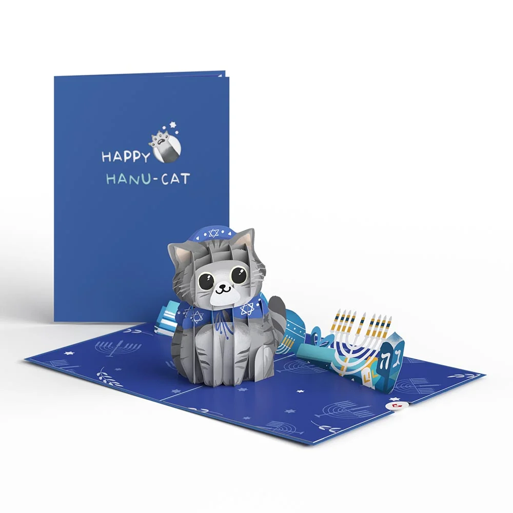 Lovepop Happy Hanukkah Cat Pop-Up Card