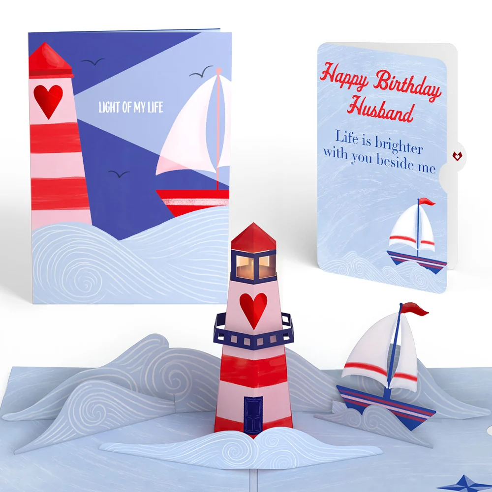 Lovepop Light of My Life Birthday Light-Up Pop-Up Card and Sentiment Set for Husband
