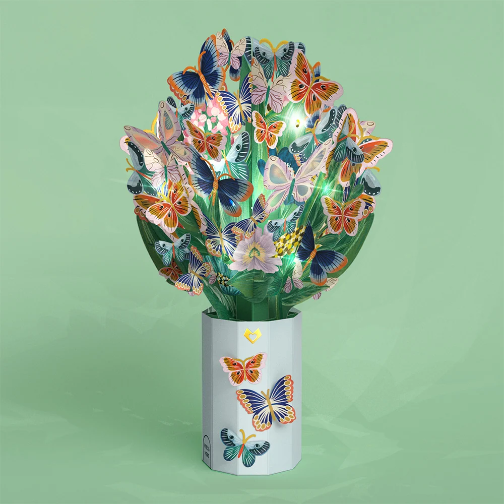 Lovepop Butterfly Garden Light-Up Bouquet Vase - Image 4