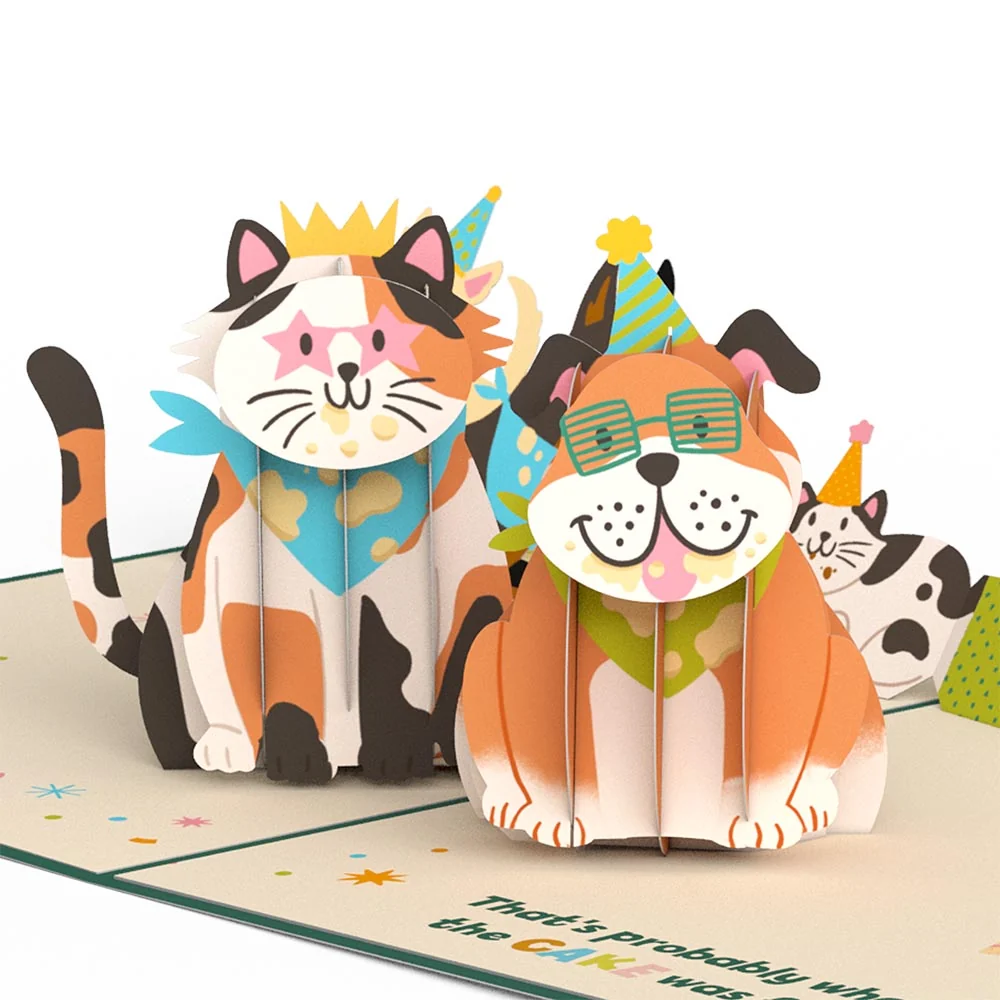 Lovepop We Heard It's Your Birthday Dog and Cat Pop-Up Card - Image 2
