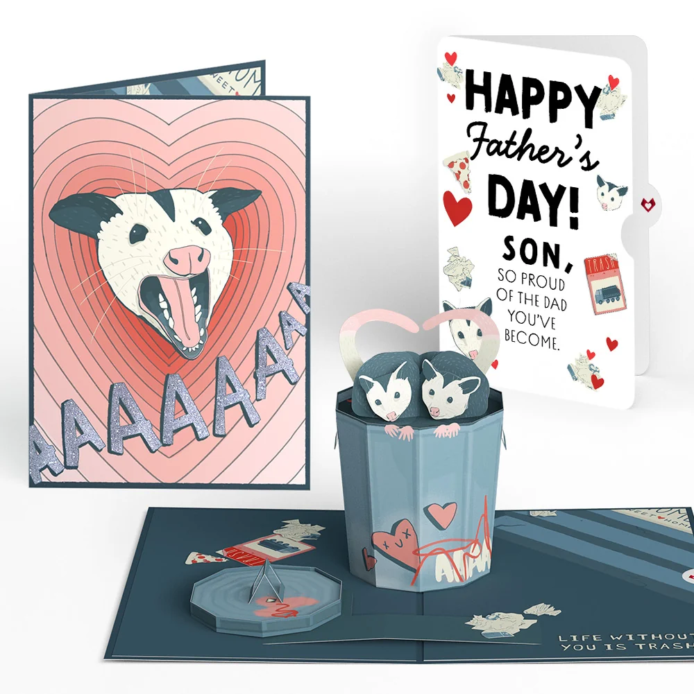 Lovepop Life Without You Is Trash Possums Father's Day Pop-Up Card and Sentiment Set for Son