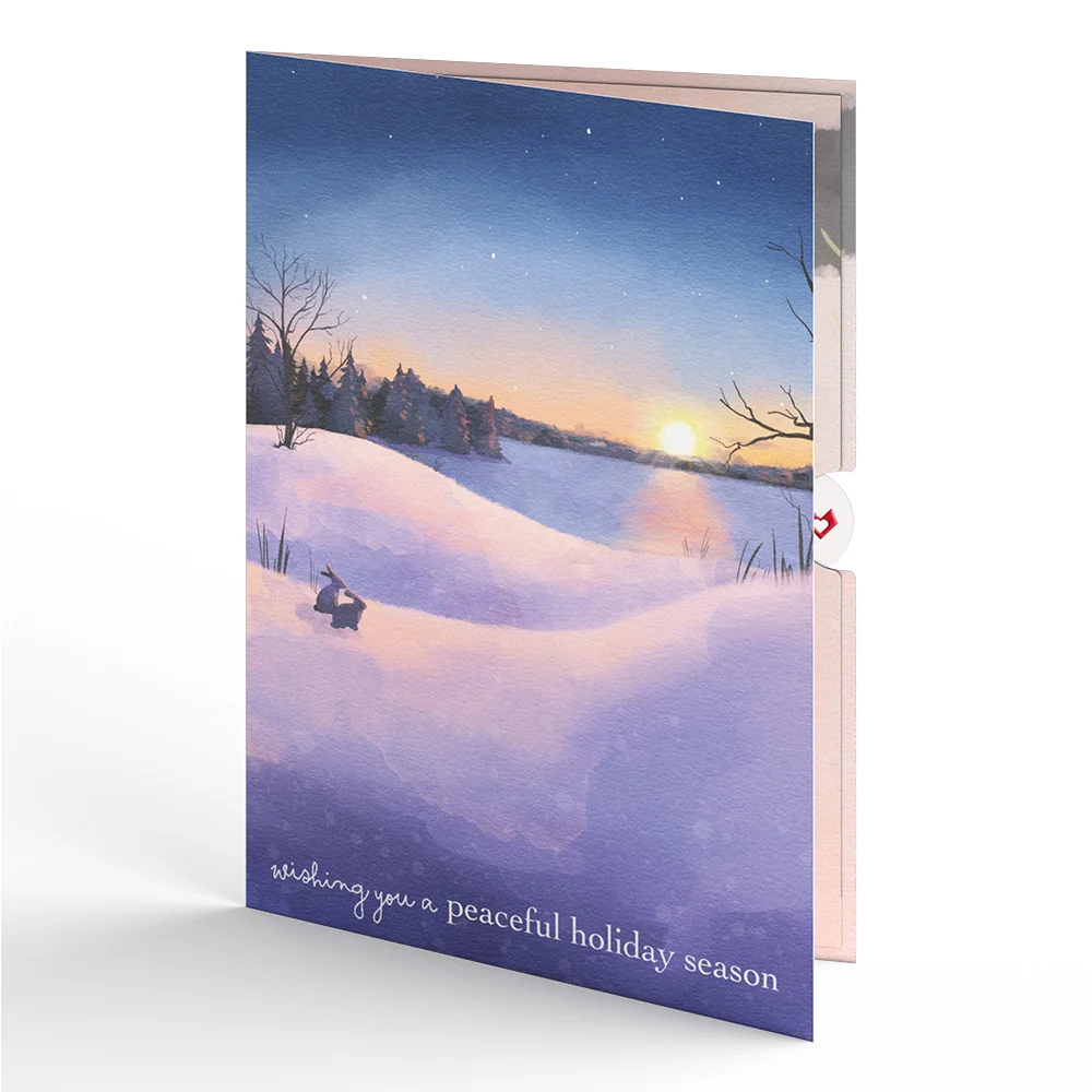 Lovepop Winter Fox Peaceful Holiday Pop-Up Card - Image 5