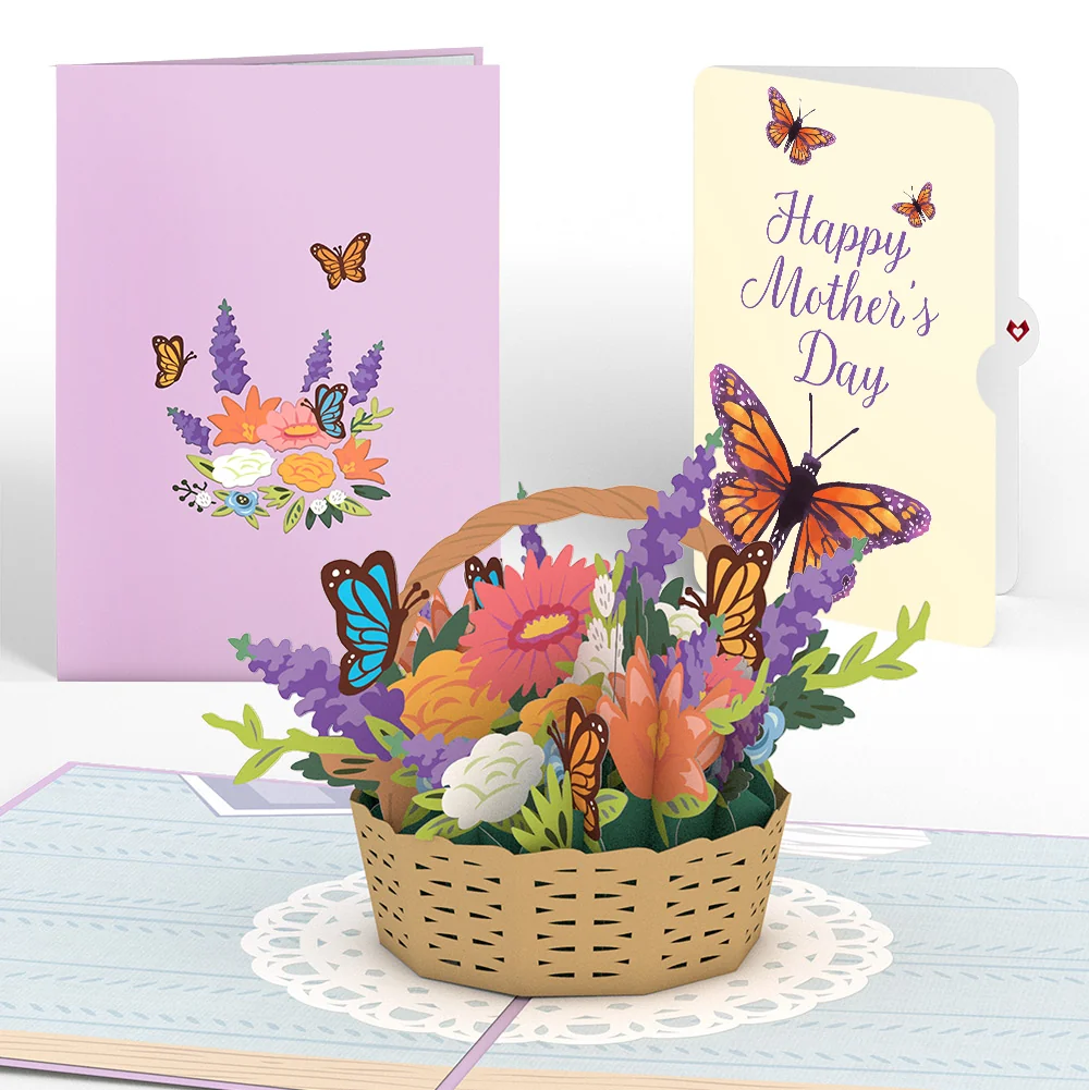 Lovepop Flower Basket Mother’s Day Pop-Up Card and Sentiment Set for Mom