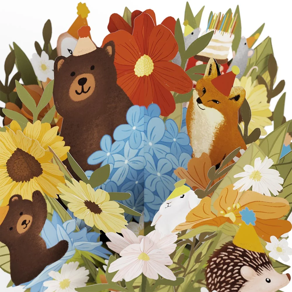 Lovepop Woodland 60th Birthday Party Bouquet and Sentiment Set Vase - Image 3
