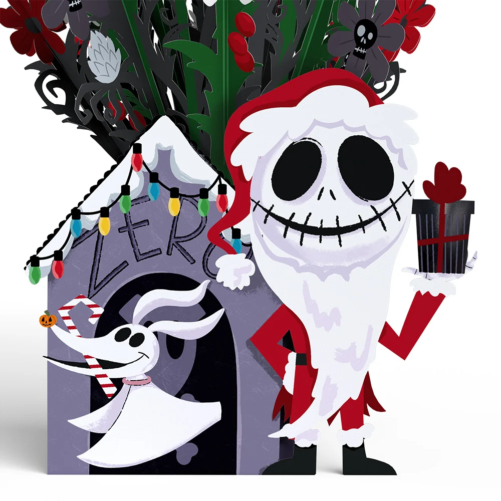 Lovepop Disney Tim Burton’s The Nightmare Before Christmas Santa Jack Pop-Up Card & Flower Buds Bouquet Bundle - Image 5