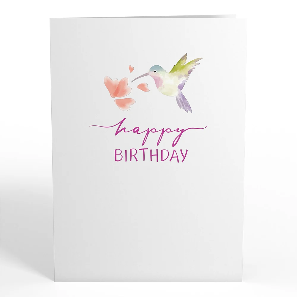Lovepop Birthday Hummingbird Pop-Up Card & Suncatcher Bouquet Bundle - Image 4
