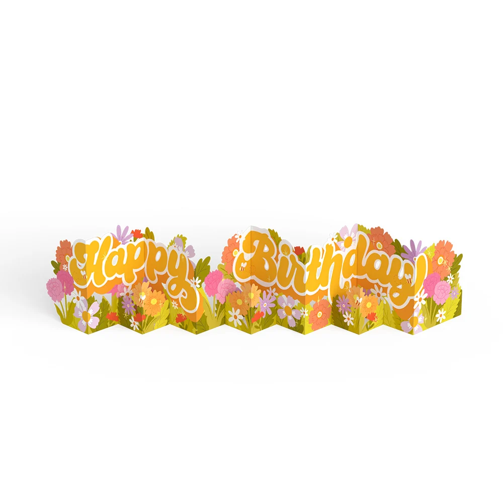 Lovepop Groovy Florals Birthday Loooooong Card (Expands to 2 feet) - Image 5