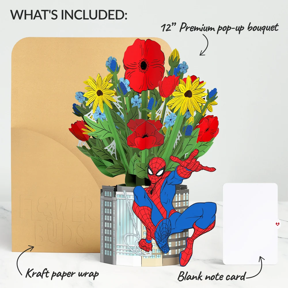 Lovepop Marvel's Spider-Man Flower Buds Bouquet - Image 6