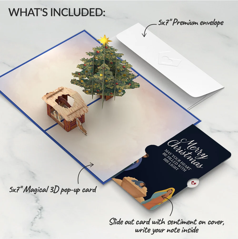 Lovepop Nativity Christmas Tree Pop-Up Card and Sentiment Set - Image 2