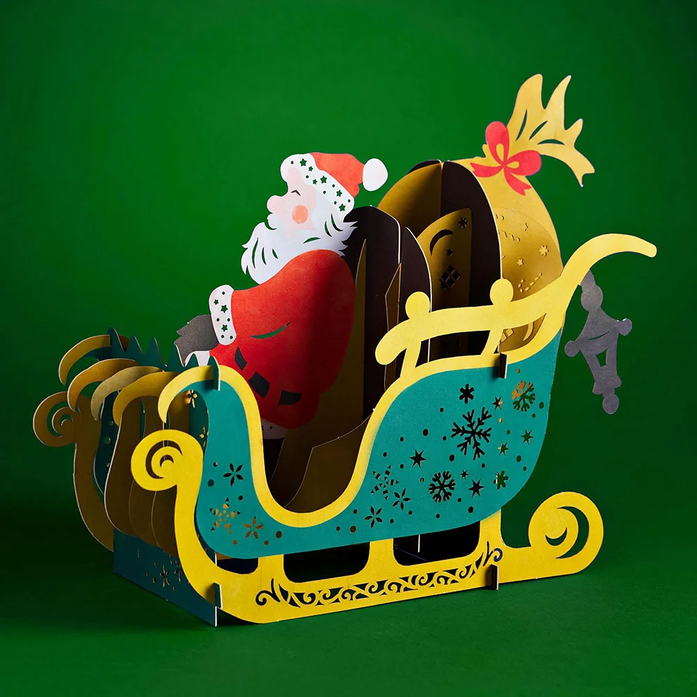 Lovepop Santa Sleigh Decoration
