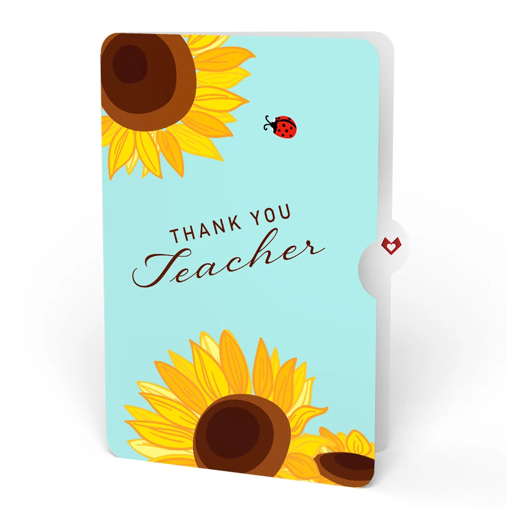 Lovepop Sunflower Bloom Thank You Pop-Up Card and Sentiment Set for Teacher - Image 4