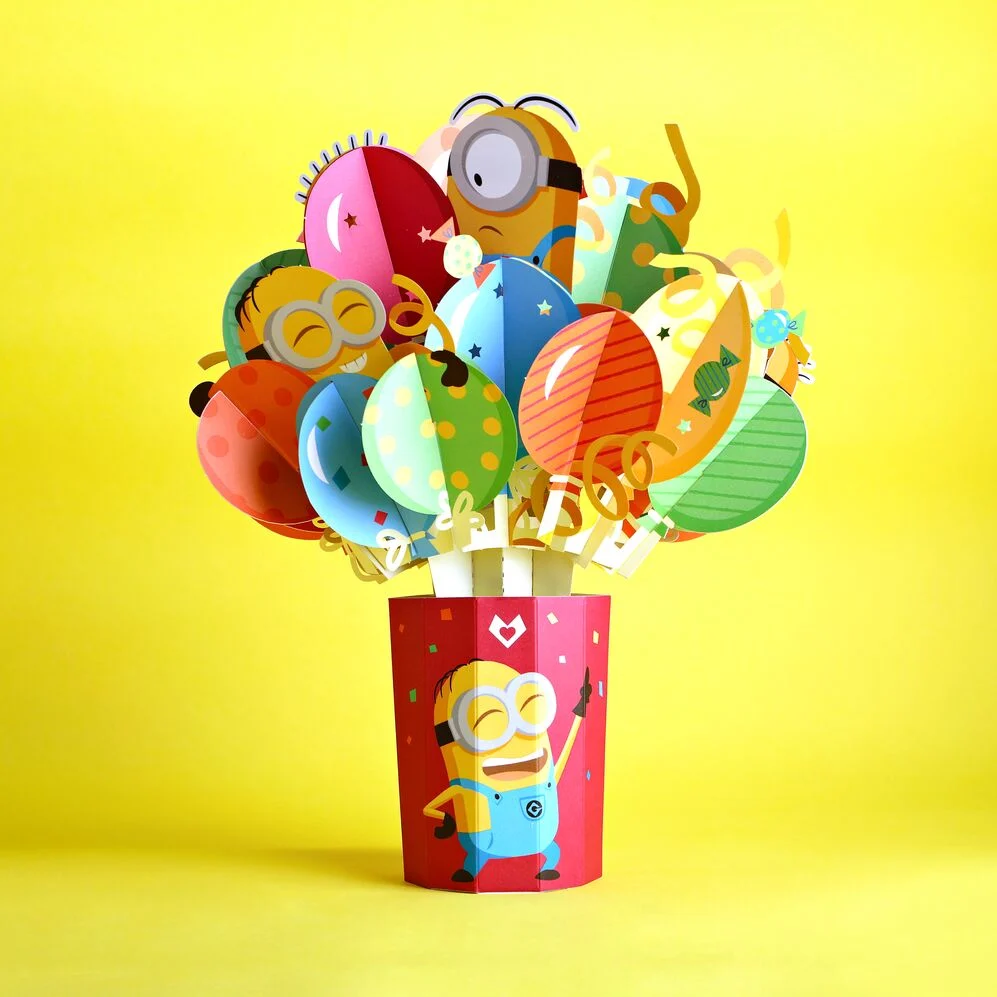 Lovepop Despicable Me Minions Birthday Balloon Bouquet Vase