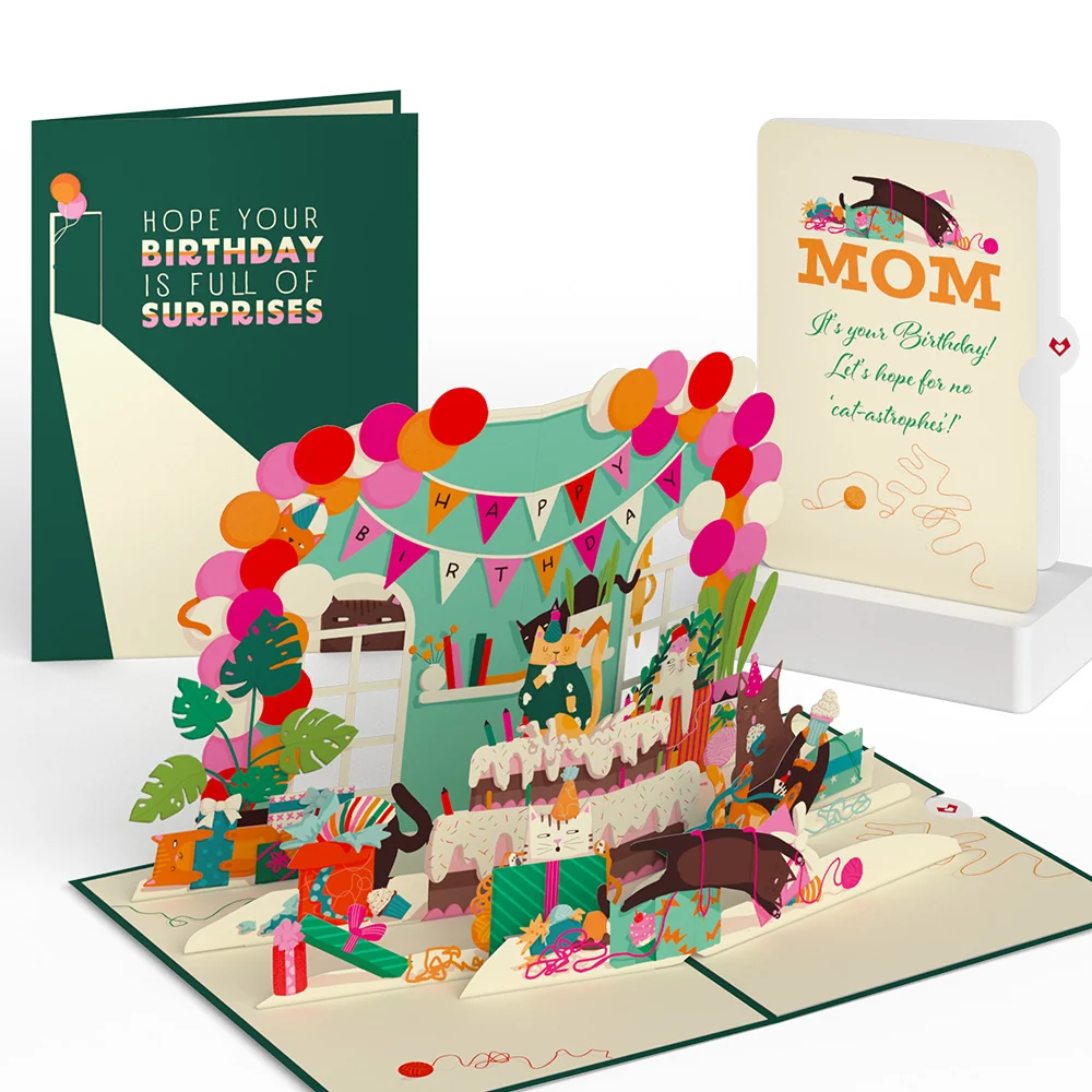 Lovepop Party Cats Birthday Pop-Up Card and Sentiment Set for Mom