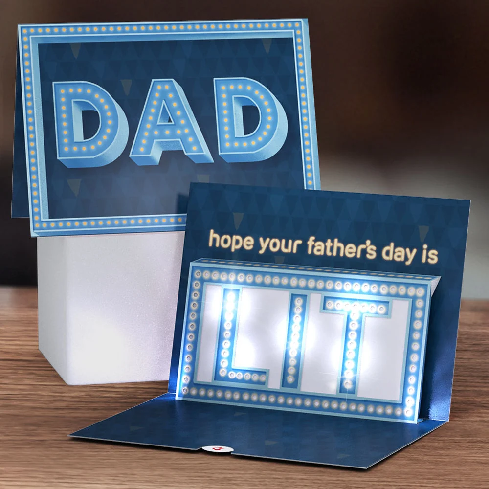 Lovepop Hope Your Father's Day Is Lit Light-Up Pop-Up Card