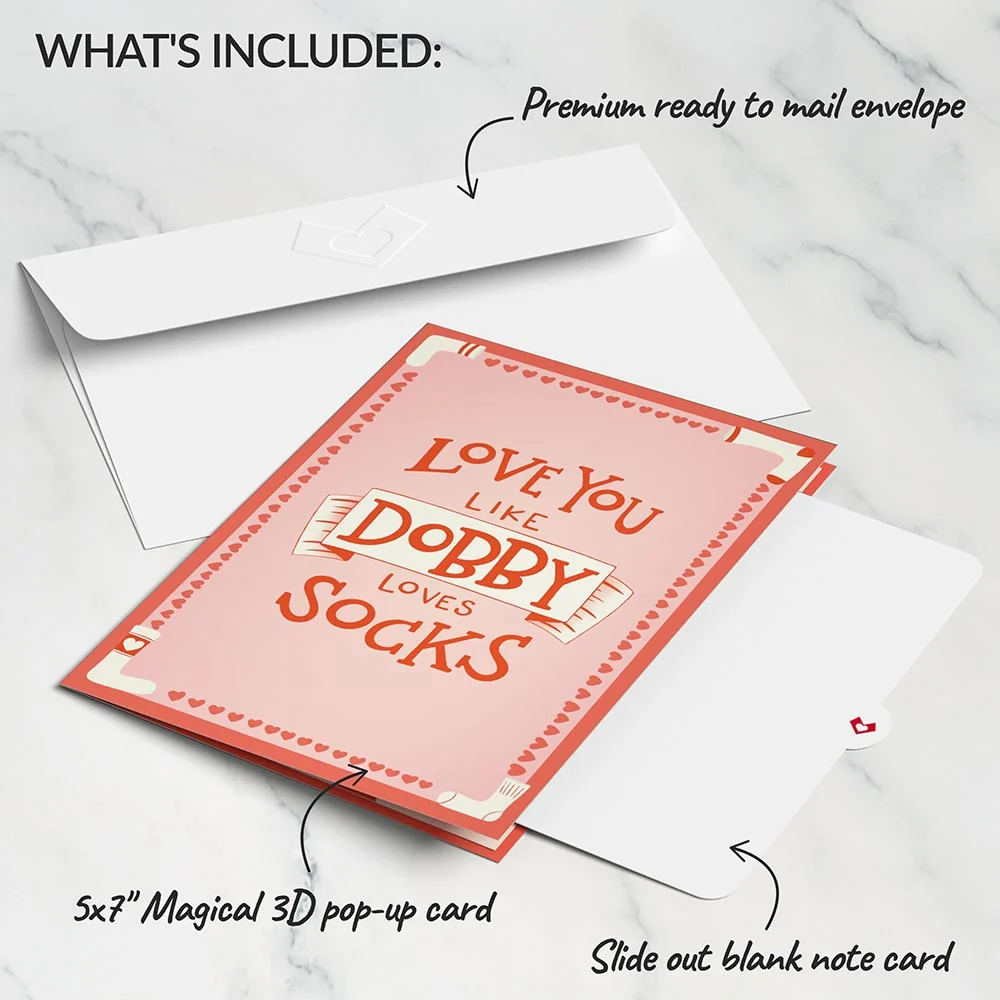 Lovepop Harry Potter Dobby Valentine’s Day Pop-Up Card - Image 6