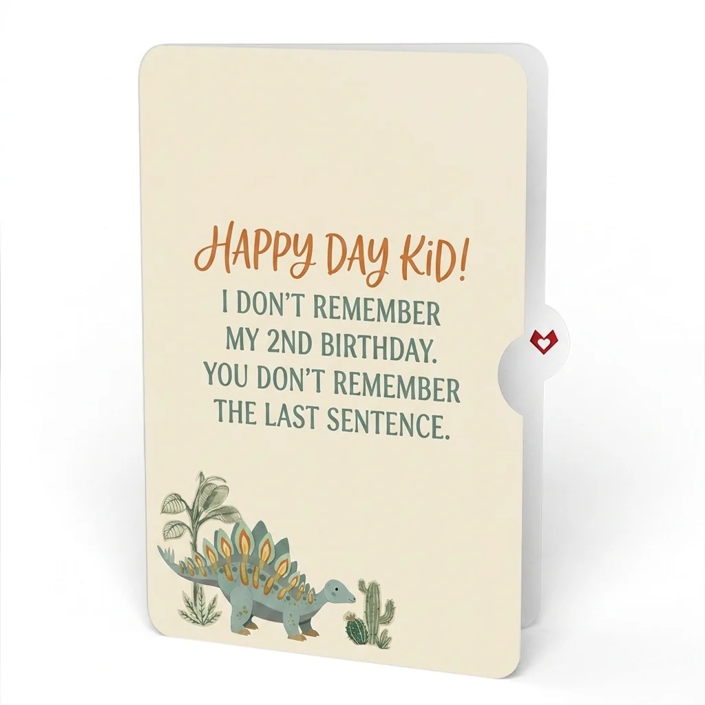 Lovepop Stegosaurus Birthday Pop-Up Card and Last Sentence Forgotten Sentiment Set for Kid Plate - Image 4