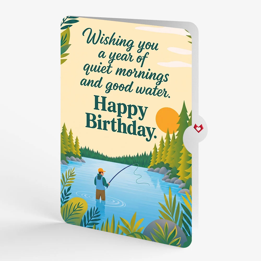 Lovepop Gone Fishing Birthday Pop-Up Card and Quiet Mornings Sentiment Set - Image 4