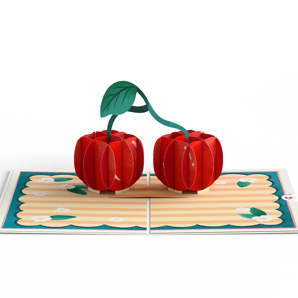 Lovepop Fresh-Picked Cherries Pop-Up Card Cream - Image 3