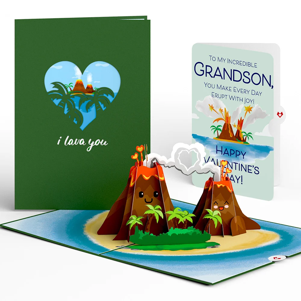 Lovepop I Lava You Valentine Pop-Up Card and Sentiment Set for Grandson