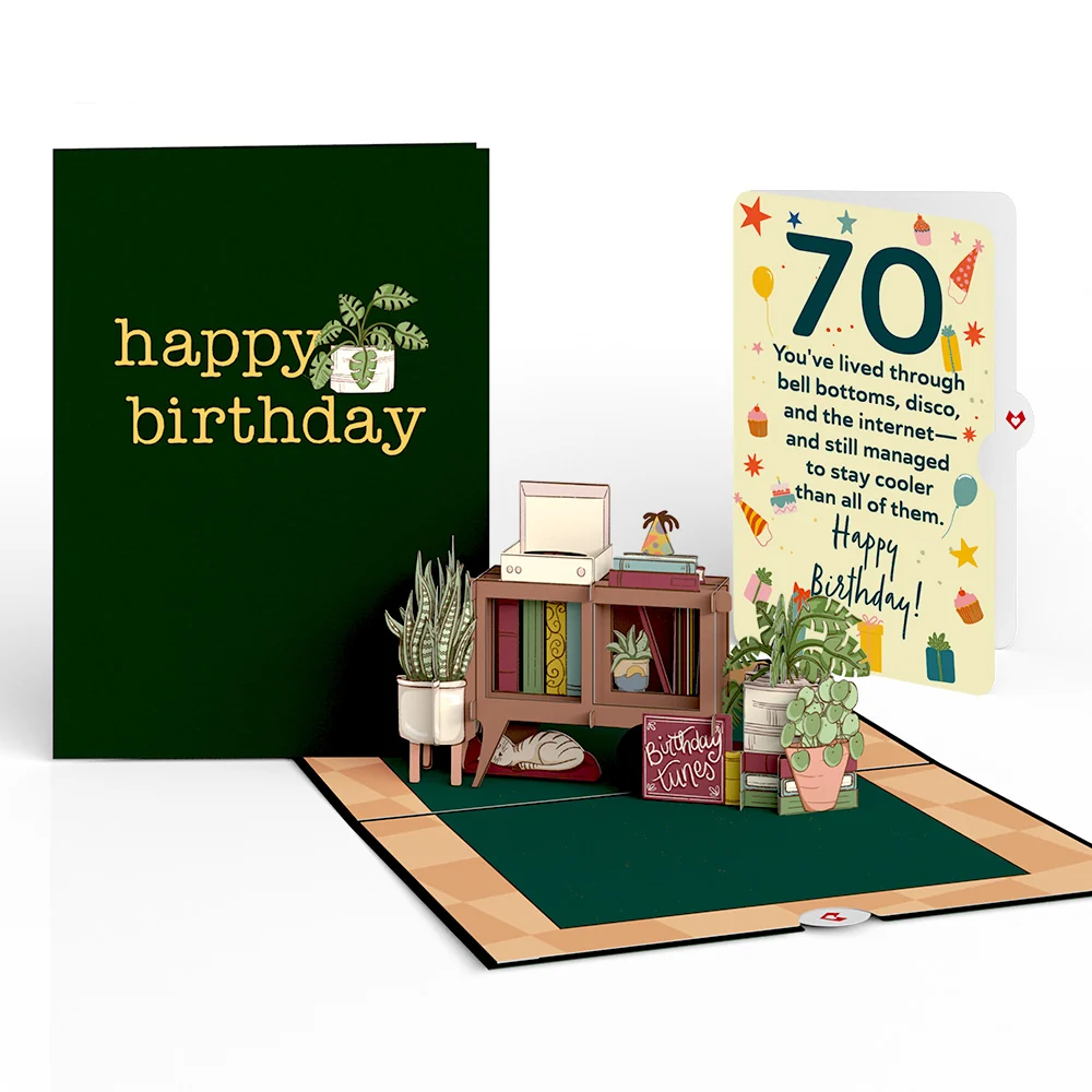 Lovepop 70th Birthday Houseplants Pop-Up Card and Sentiment Set