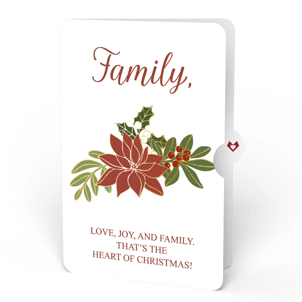 Lovepop Poinsettia Shimmer Christmas Suncatcher Bouquet and Sentiment Set for Family Glass - Image 4