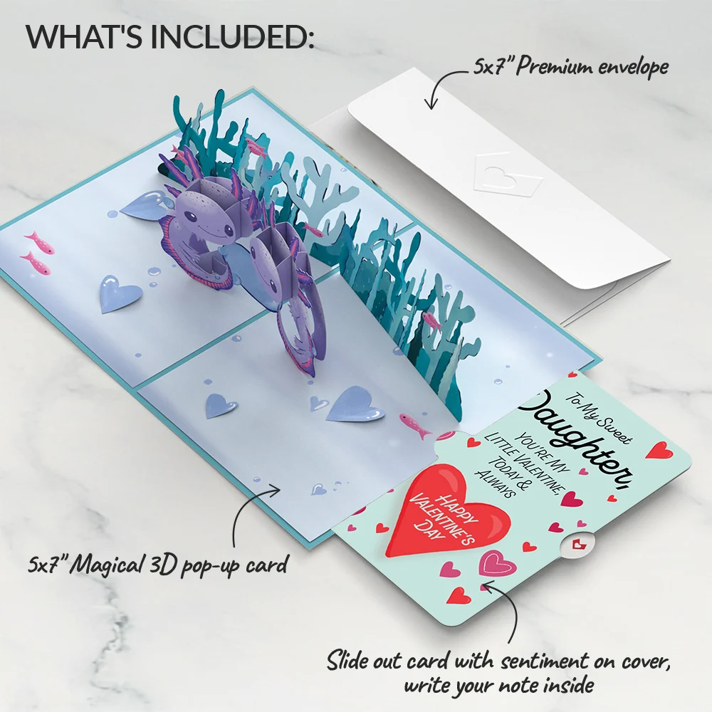 Lovepop Love You A-Lotl Valentine Pop-Up Card and Sentiment Set for Daughter - Image 2