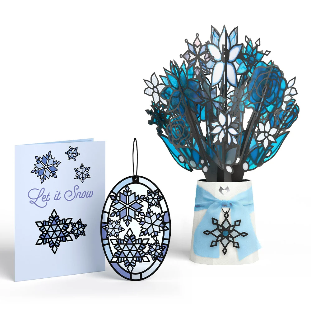 Lovepop Let It Snow Suncatcher Card & Pop-Up Bouquet Bundle