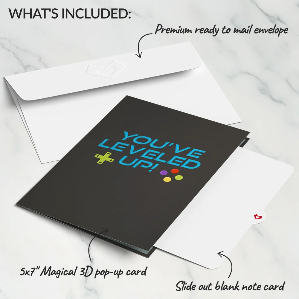 Lovepop Leveled Up Gamer Birthday Pop-Up Card Candle - Image 6