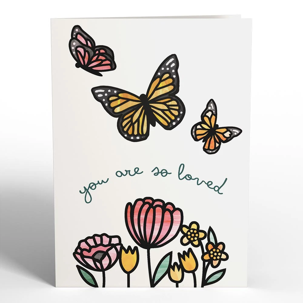 Lovepop You Are So Loved Butterfly Suncatcher Card & Bouquet Bundle - Image 4