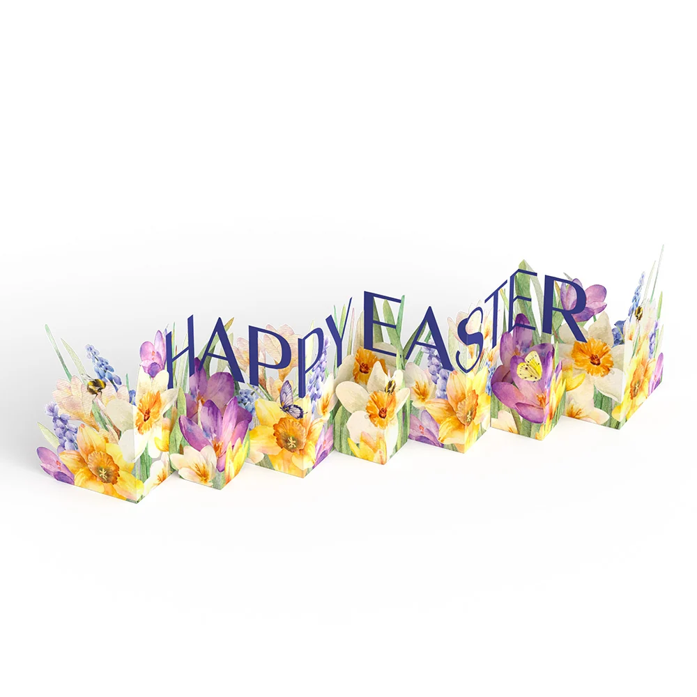 Lovepop Happy Easter Floral Loooooong Card (Expands to 2 feet) - Image 3