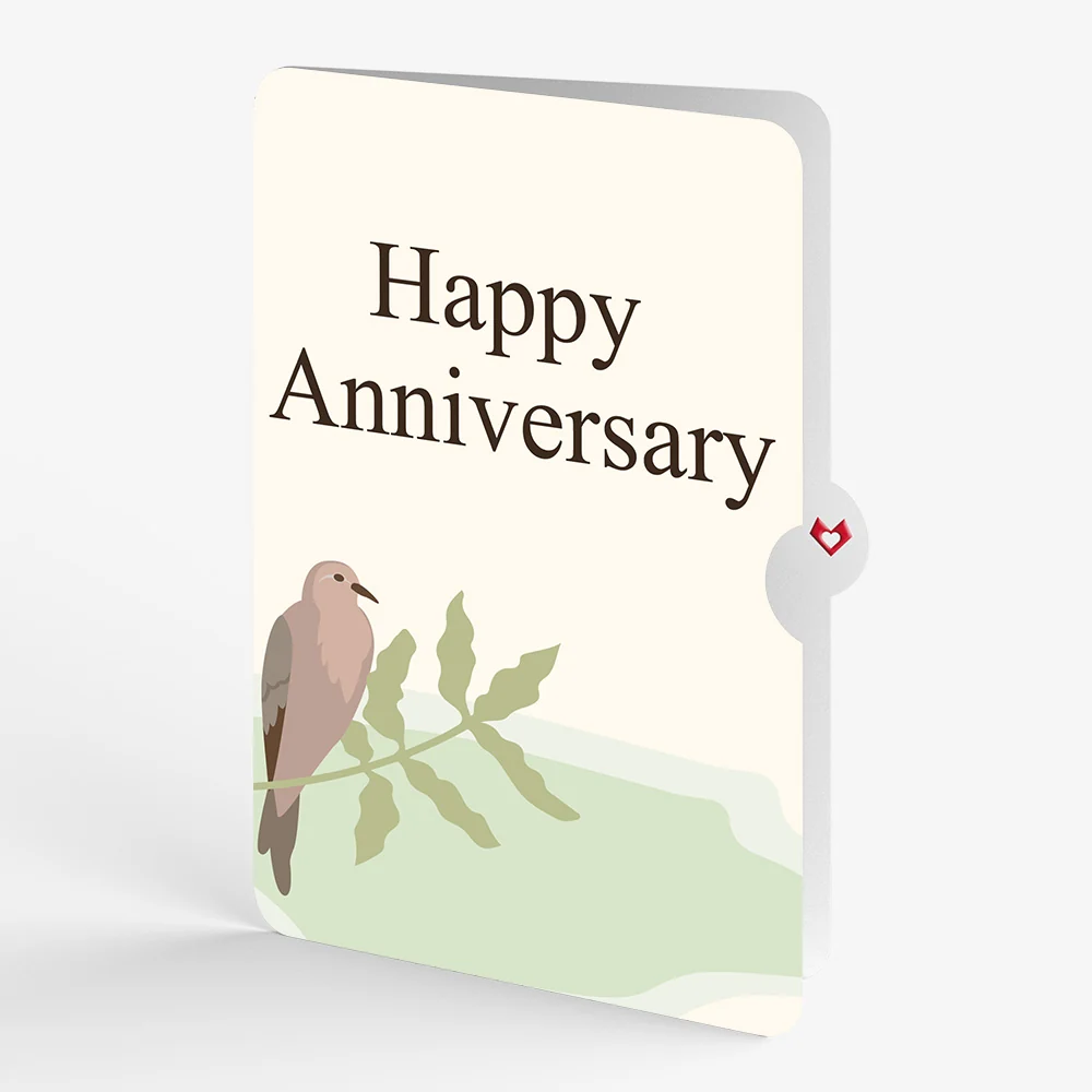 Lovepop Willow Tree Doves Anniversary Pop-Up Card and Sentiment Set Cream - Image 4