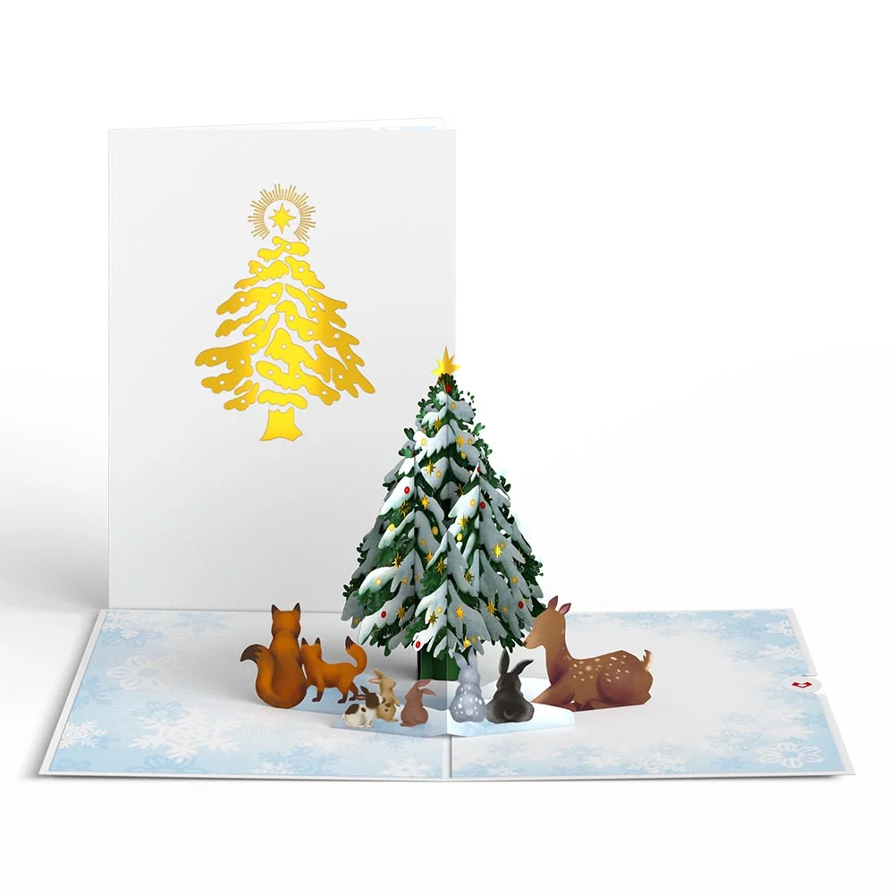 Lovepop Woodland White Christmas Pop-Up Card
