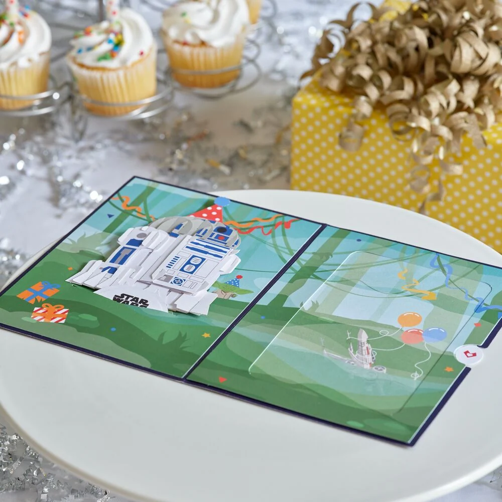 Lovepop Star Wars R2-D2 Birthday Card with Pop-Up Gift Scale - Image 6