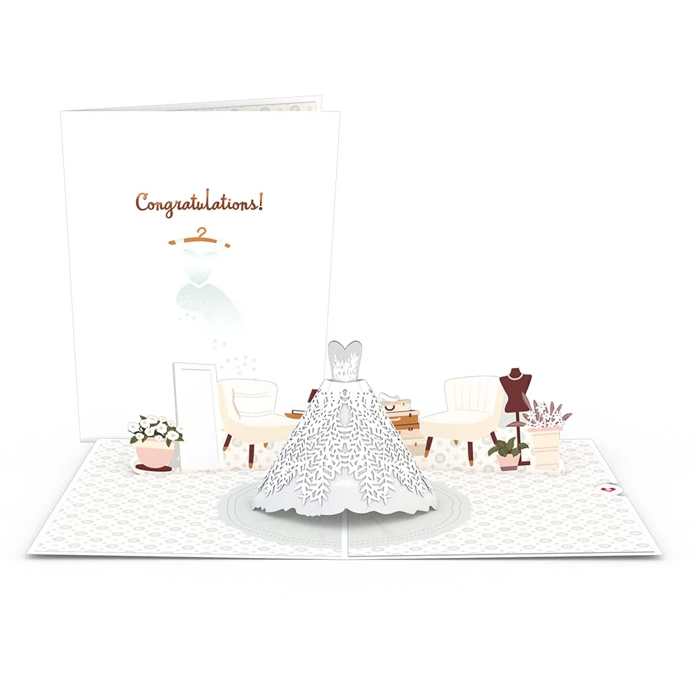 Lovepop Wedding Dress Pop-Up Card