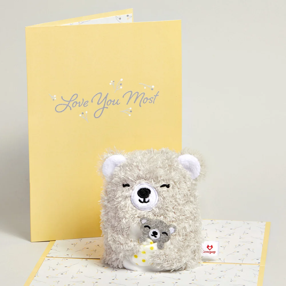Lovepop 'Love You Most' Mama Bear Plushpop Card