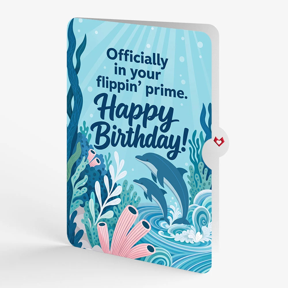 Lovepop Playful Dolphins Birthday Pop-Up Card and Flippin' Prime Sentiment Set - Image 4