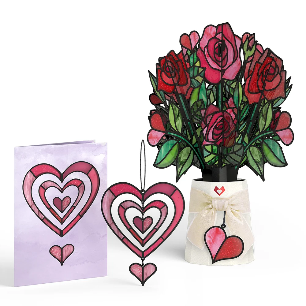 Lovepop Radiant Love Suncatcher Card & Bouquet Bundle